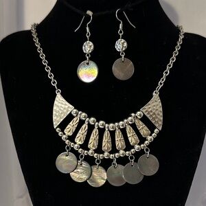 Necklace with 18” Silver Chain and Matching Earrings - Christopher & Banks